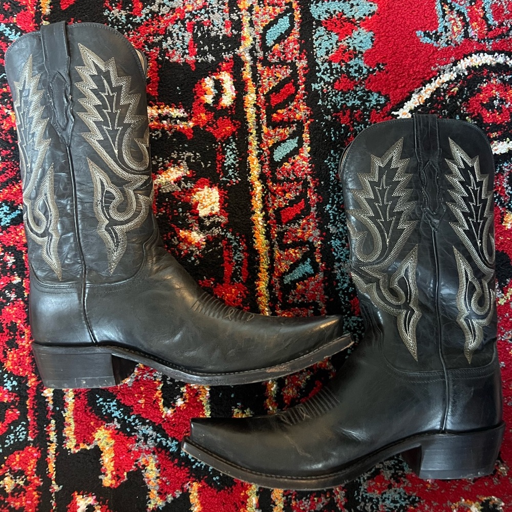 Lucchese Black Western Boots